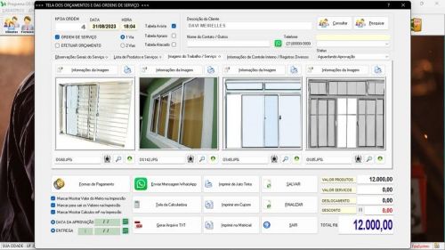 Software Ordem de Serviço Serralheria  Vendas  Financeiro v7.3 Whatsapp - Fpqsystem 682551