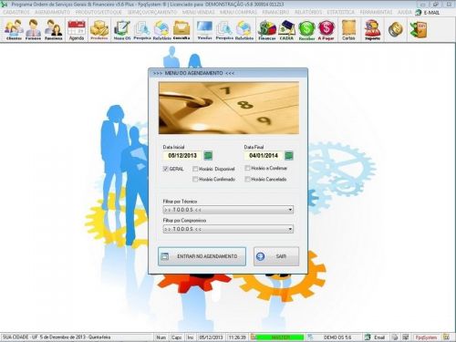 Software Os Serviços de Limpeza e Higienização com Vendas Financeiro e Estatística v5.6 Plus - Fpqsystem 664304