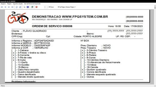 Software para Loja de Bicicletaria com Serviços Vendas Estoque e Financeiro v5.0 Plus Whatsapp - Fpqsystem 682087