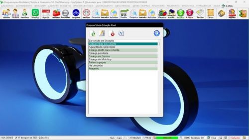 Software para Loja de Bicicletaria com Serviços Vendas Estoque e Financeiro v5.0 Plus Whatsapp - Fpqsystem 682099
