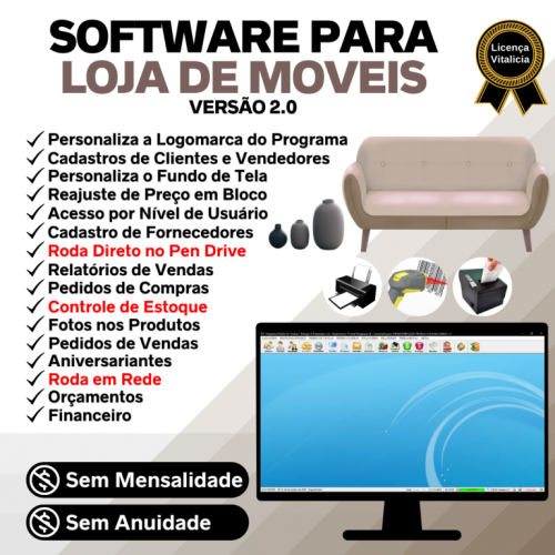 Software para Loja de Moveis com Controle de Estoque Pedido de Vendas e Financeiro v2.0 - Fpqsystem 662156