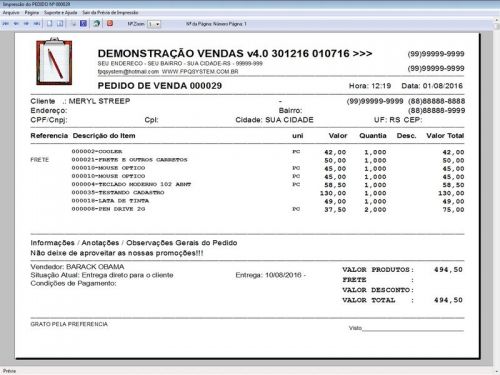 Software para Loja de Moveis com Controle de Estoque Pedido de Vendas e Financeiro v4.0 Plus - Fpqsystem 662879