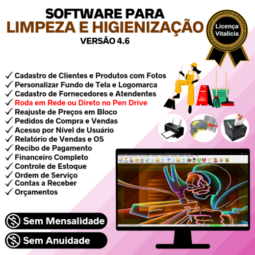 Software Para Serviços de Limpeza e Higienização e Orçamentos Financeiro V4.6 - Fpqsystem 664498