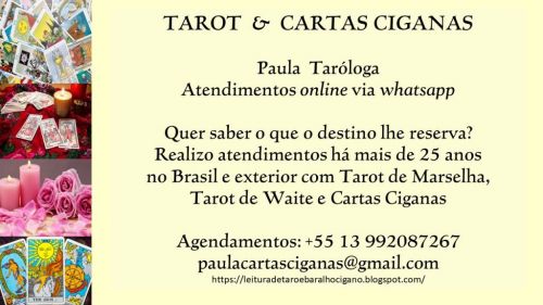 Tarô Baralho Cigano Atendimentos espirituais 715980