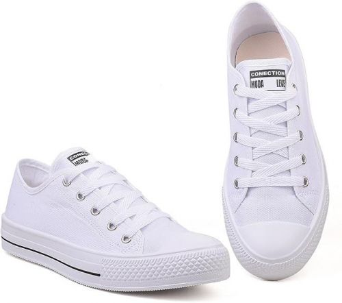 Tenis Casual Feminino Cano Baixo Branco Moda Leve 727960