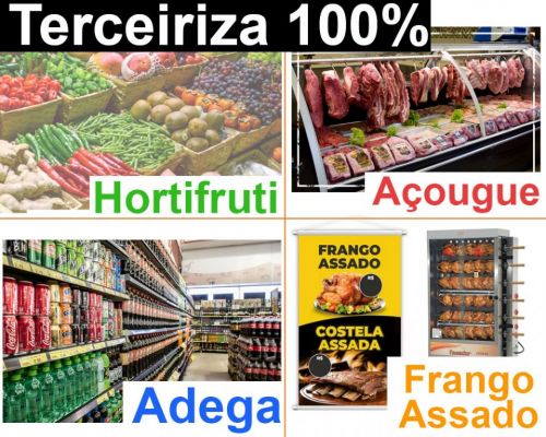 Terceiriza 100% Açougue Adega Hortifruti Frango Assado em Minimercado. 720043