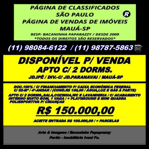 Vende Apto Com 2 Dorms. - Jd. Ipê Div.com Jd.paranavai - Mauá-sp 723192