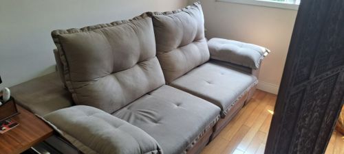 Vendo um sofá cama retrátil e reclinável em Otimas condições  semi novo  731455