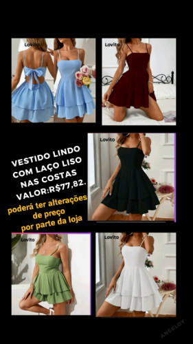 Vestido lindo com laços nas costas 720588